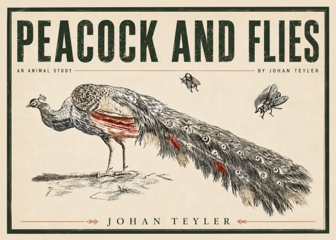 Johan Teyler Peacock and Flies - Animal Study No5 - Plakat