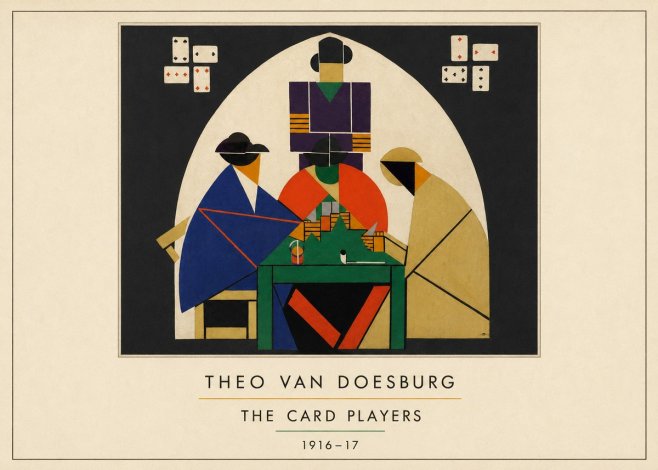 Theo van Doesburg The Card Players No3 - Plakat