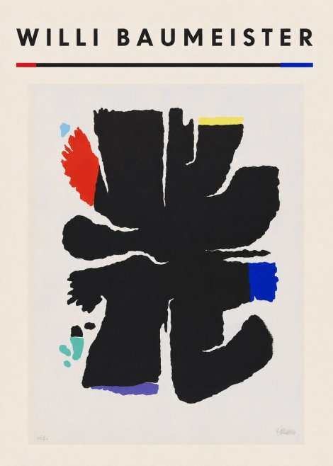 Willi Baumeister Abstract Composition No1 - Plakat
