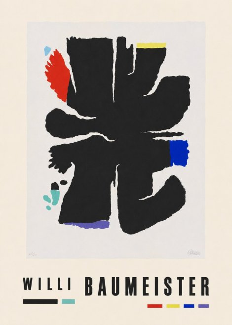 Willi Baumeister Abstract Composition No3 - Plakat