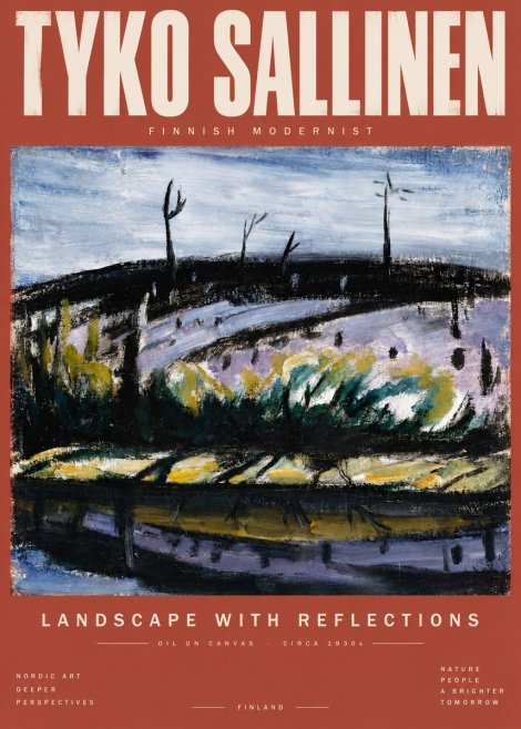 Tyko Sallinen Landscape with Reflections No5 - Plakat