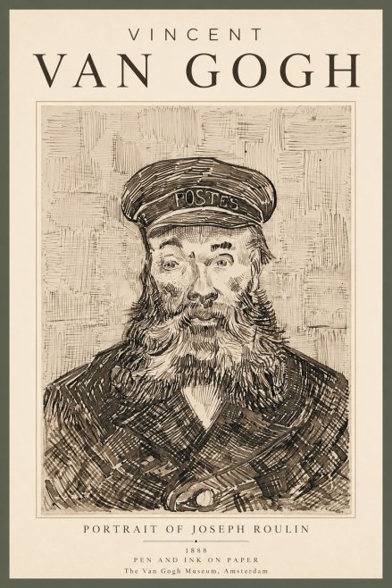Van Gogh Portrait of Joseph Roulin I No3 - Plakat