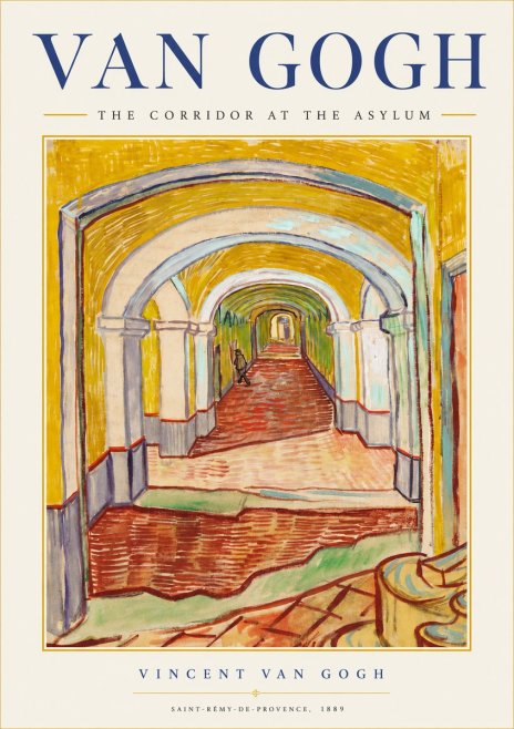 Van Gogh The Corridor at the Asylum No2 - Plakat