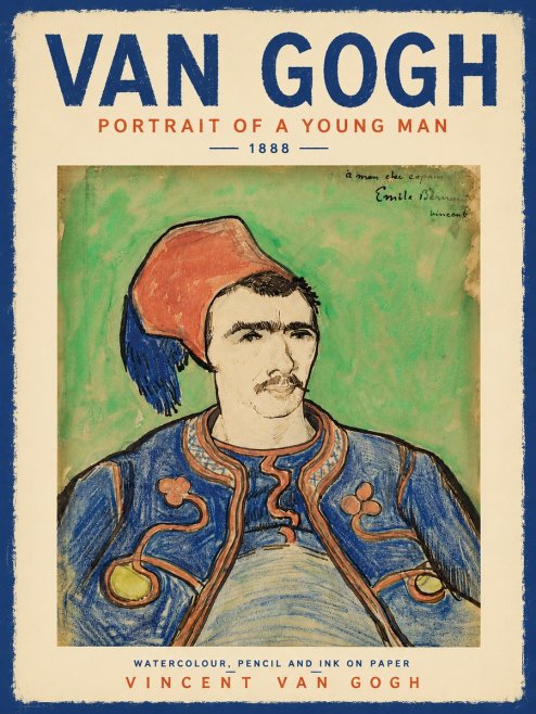 Van Gogh Portrait of a Young Man No6 - Plakat