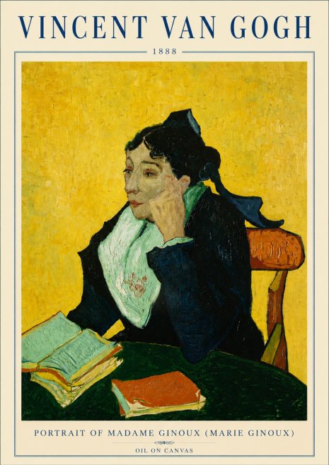 Van Gogh Portrait of Madame Ginoux (Marie Ginoux) No6 - Plakat