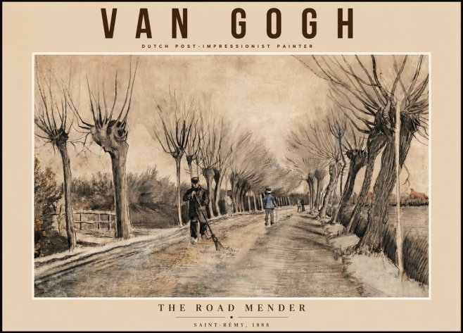 Van Gogh The Road Mender No3 - Plakat