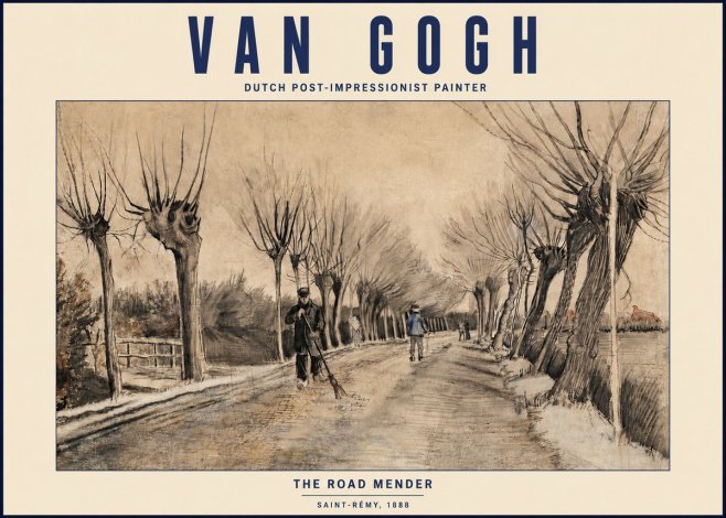 Van Gogh The Road Mender I No4 - Plakat