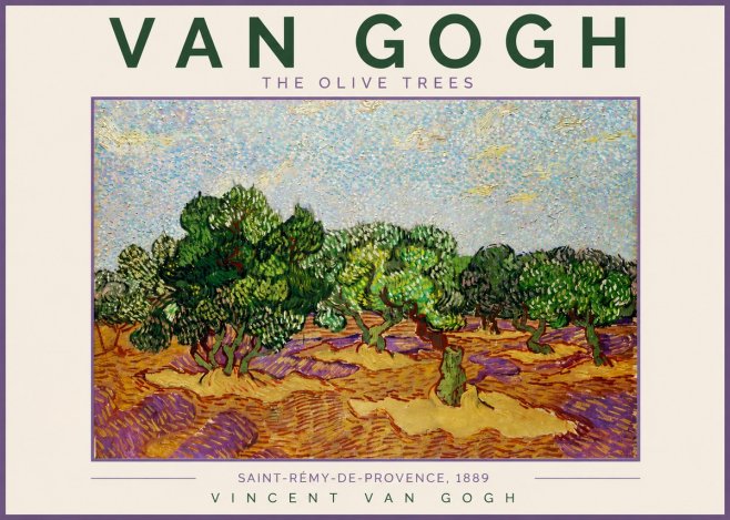 Van Gogh The Olive Trees No2 - Plakat