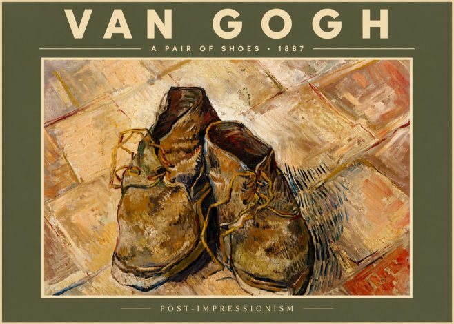 Van Gogh A Pair of Shoes No6 - Plakat