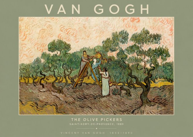 Van Gogh The Olive Pickers No4 - Plakat