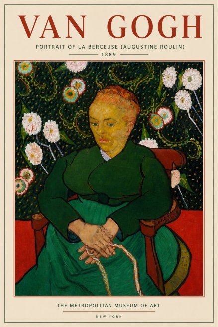 Van Gogh Portrait of La Berceuse (Augustine Roulin) No4 - Plakat