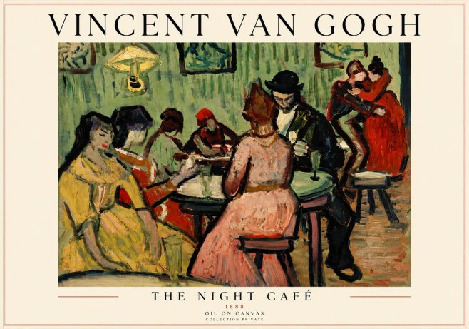 Van Gogh The Night Café No6 - Plakat