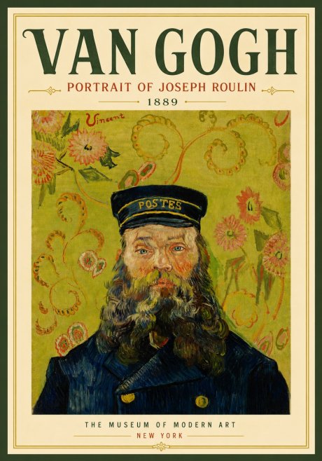 Van Gogh Portrait of Joseph Roulin No5 - Plakat