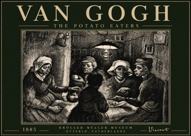 Van Gogh The Potato Eaters No5 - Plakat