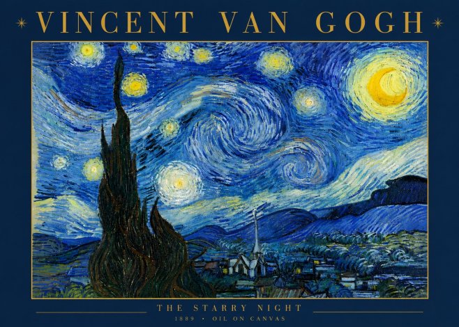 Van Gogh The Starry Night No6 - Plakat