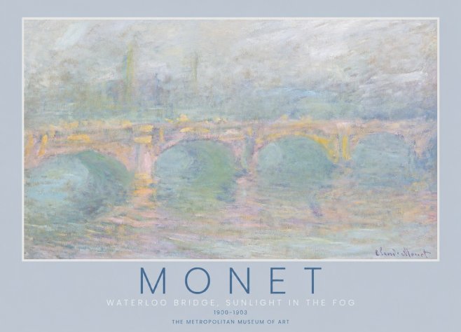 Monet Waterloo Bridge, Sunlight in the Fog I No2 - Plakat
