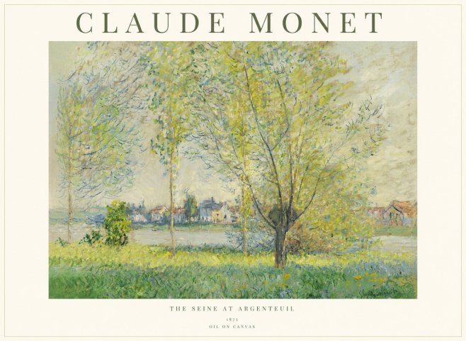 Monet The Seine at Argenteil No1 - Plakat