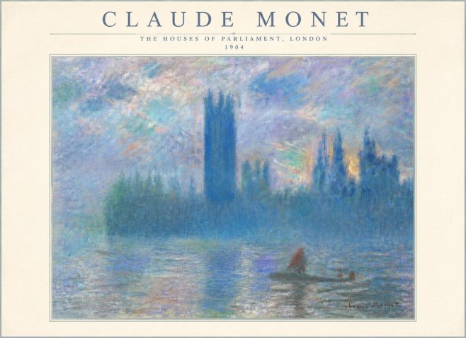 Monet The Houses of Parliament, London I No5 - Plakat