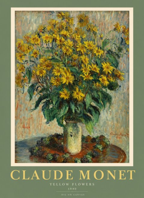 Monet Yellow Flowers No2 - Plakat