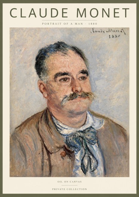 Monet Portrait of a Man No3 - Plakat