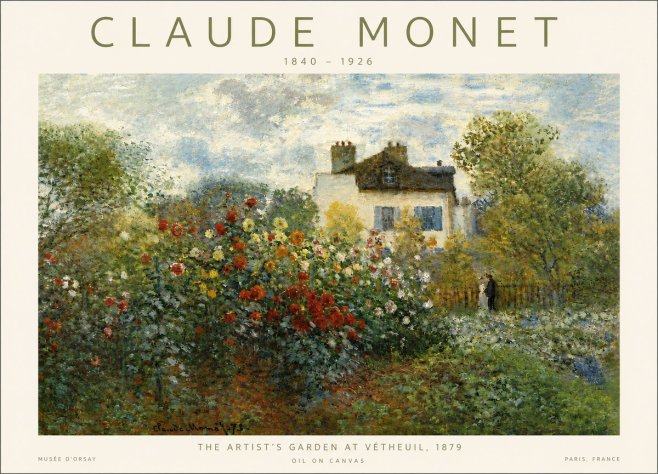 Monet The Artist's Garden at Vétheuil, 1879 No4 - Plakat