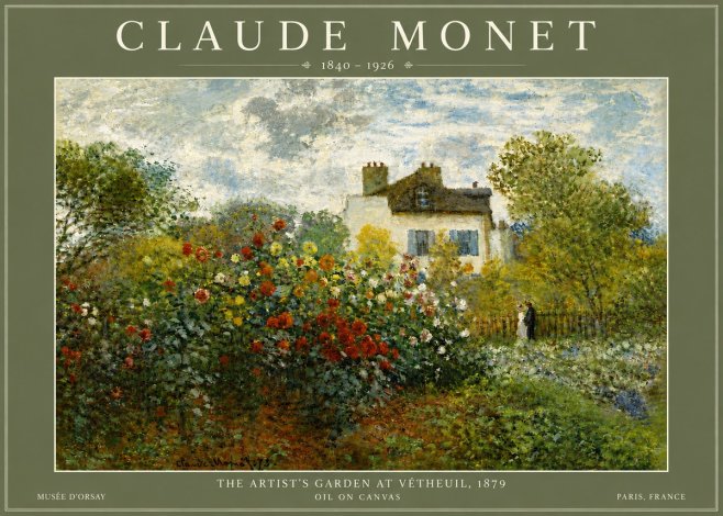 Monet The Artist's Garden at Vétheuil, 1879 No6 - Plakat