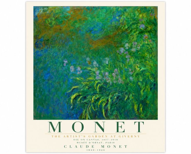 Monet The Artist's Garden at Giverny No5 - Plakat