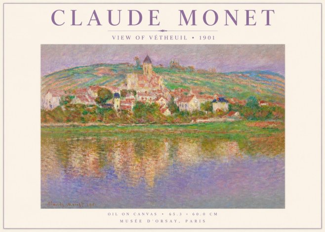 Monet View of Vétheuil I No4 - Plakat