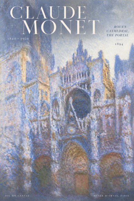 Monet Rouen Cathedral, the Portal No6 - Plakat