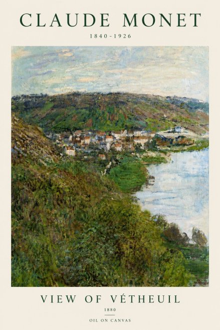Monet View of Vétheuil II No5 - Plakat