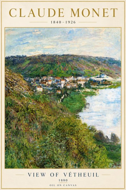 Monet View of Vétheuil II No6 - Plakat