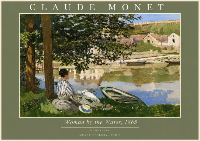 Monet Woman by the Water No5 - Plakat