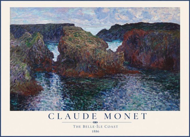 Monet The Belle-île Coast No4 - Plakat
