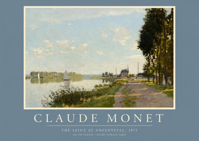 Monet The Seine at Argenteuil No2 - Plakat