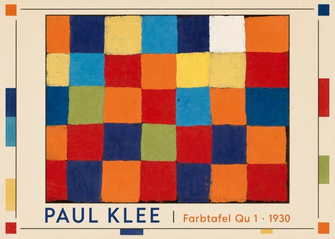 Paul Klee Farbetafel Qu 1 · 1930 No1 - Plakat