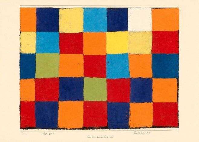 Paul Klee Farbetafel Qu 1 · 1930 No6 - Plakat
