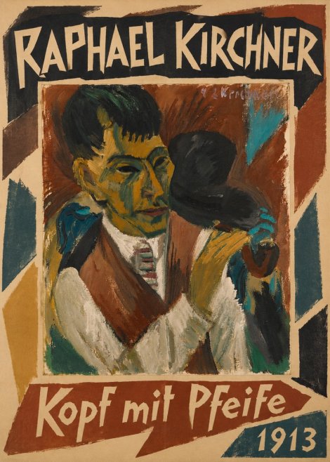 Raphael Kirchner Kopf Mit Pfeife No1 - Plakat
