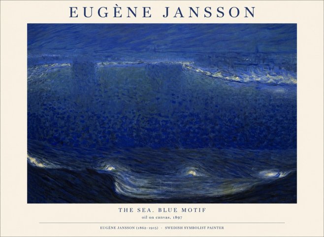 Eugène Jansson The Sea. Blue Motif No1 - Plakat