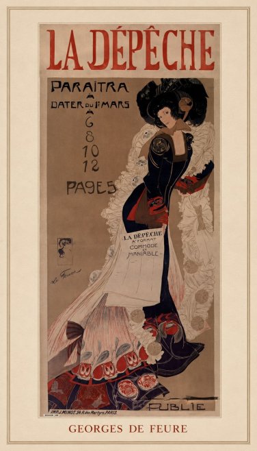 Georges de Feure La Dépêche - Han D'islande No3 - Plakat