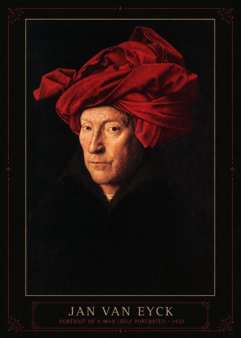 Jan van Eyck Portrait of a Man (Self Portrait?) No3 - Plakat