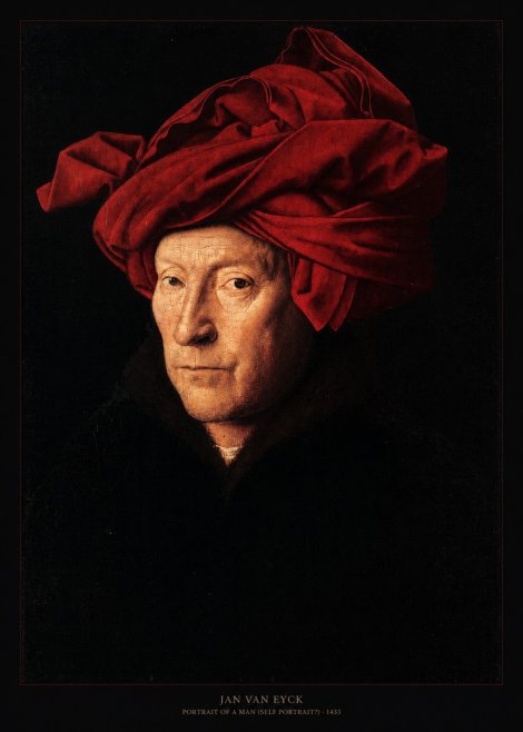 Jan van Eyck Portrait of a Man (Self Portrait?) No5 - Plakat