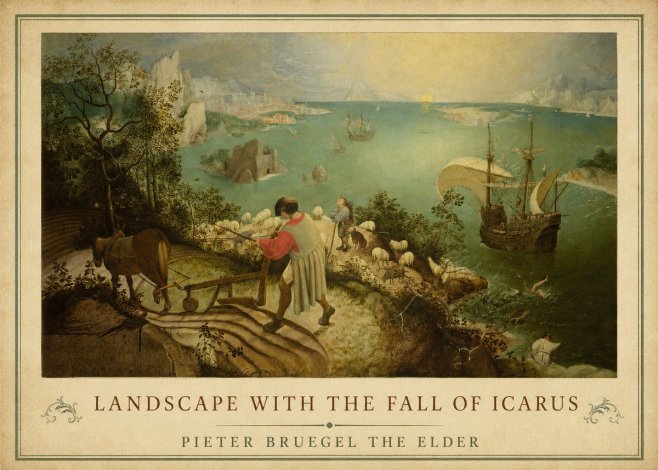 Pieter Bruegel Landscape with the Fall of Icarus II No1 - Plakat