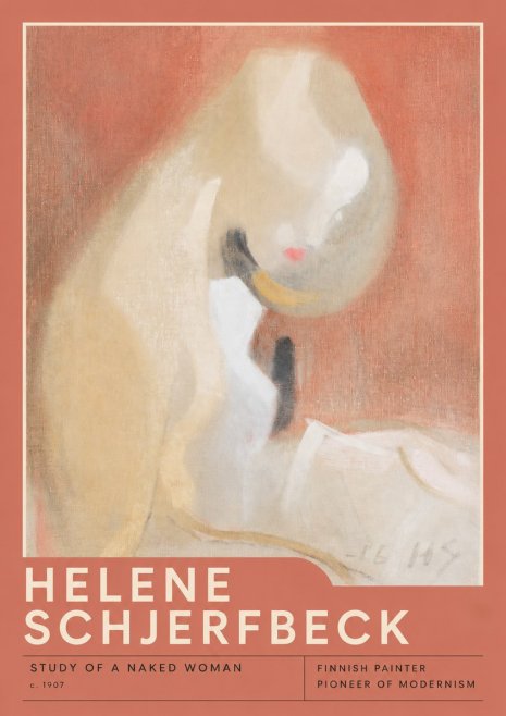 Helene Schjerfbeck Study of a Naked Woman No2 - Plakat