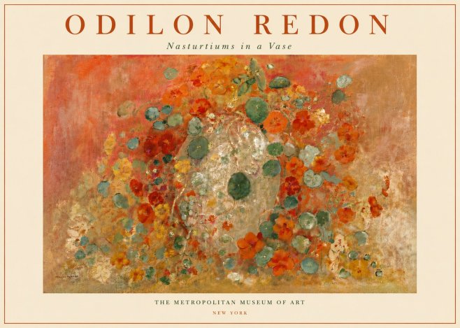 Odilon Redon Nasturtiums in a Vase No5 - Plakat