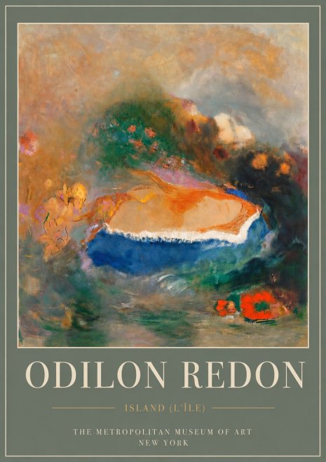 Odilon Redon Island (L'île) No4 - Plakat