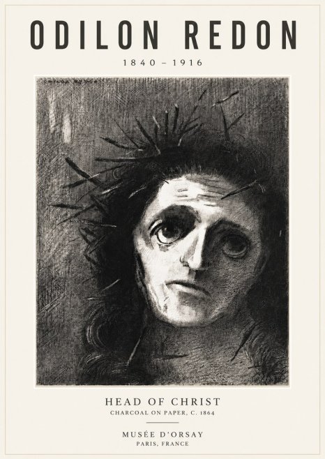 Odilon Redon Head of Christ I No6 - Plakat