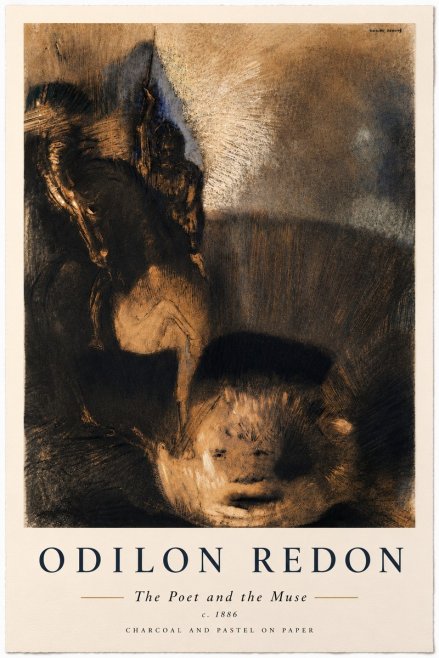 Odilon Redon The Poet and the Muse No6 - Plakat