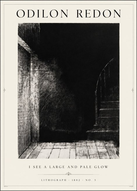 Odilon Redon I See a Large and Pale Glow No3 - Plakat