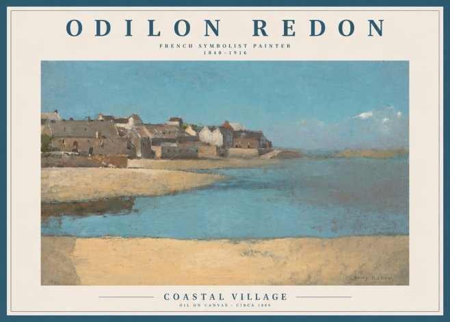 Odilon Redon Coastal Village No2 - Plakat