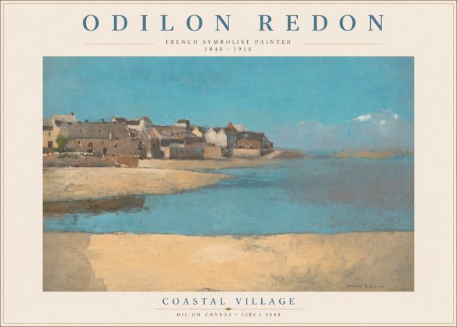 Odilon Redon Coastal Village No3 - Plakat